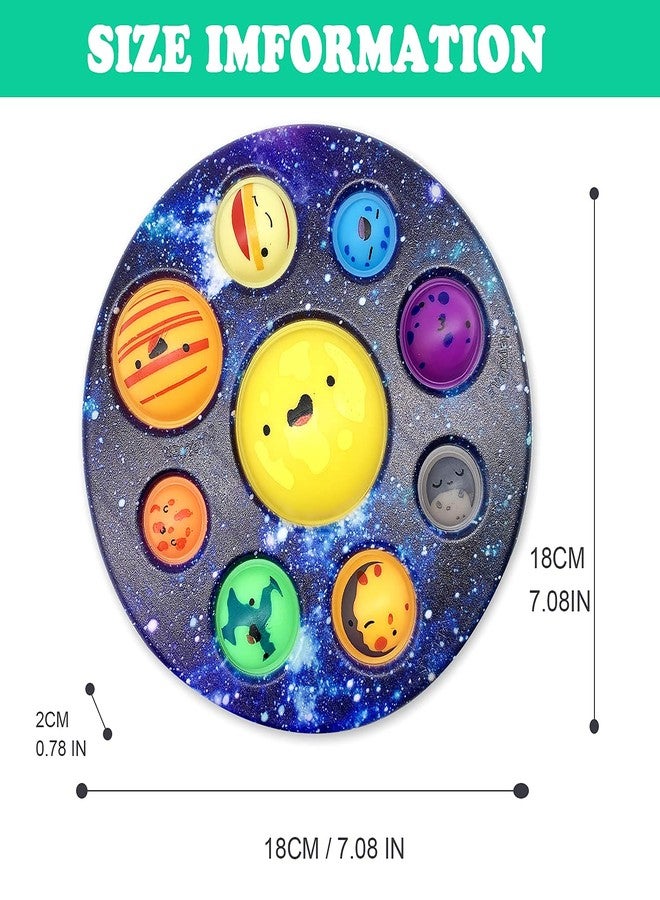 QETRABONE Eight Planet Cave Bubble Push Fidget Toy, Galaxy Cave Digits Fidget Toys, Autistic Adults Simple Anxiety Relief Big Cave, Bubble Early Education Tools Toys - Image 2